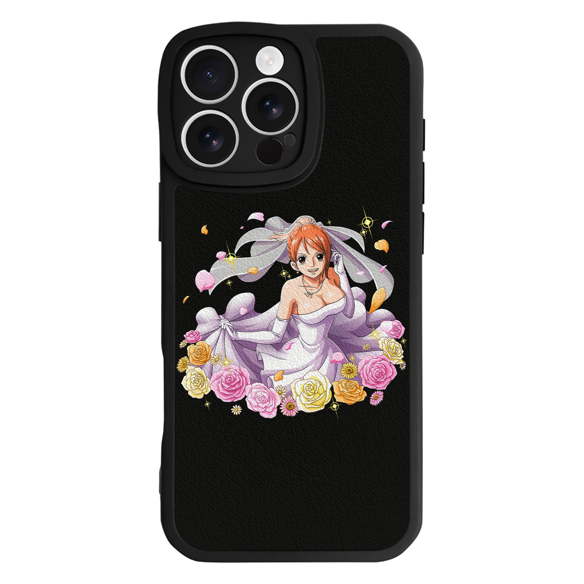 （画像用） ワンピース ナミ ONE PIECE Nami 【iPhone 16シリーズ対応】シリコンスマホケース（レザー調） 材質：シリコン
